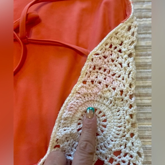 Boho Crochet One-Piece Swimsuit | Retro Festival Swimwear - Picture 3 of 8